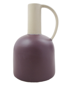 kannetje purple rain aardewerk vaas paars hinck amsterdam woonaccessoires met bijzondere texturen met oog voor detail van een hoge kwaliteit