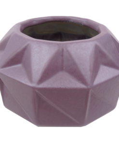 445-purple rain-aardewerk vaas vouw (22x22x12cm)-2