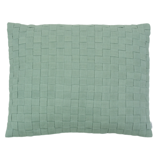 linnen geweven old green kussen hinck amsterdam woonaccessoires met bijzondere texturen met oog voor detail van een hoge kwaliteit