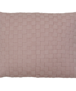 Linnen geweven roze kussen hinck amsterdam woonaccessoires met bijzondere texturen met oog voor detail van een hoge kwaliteit