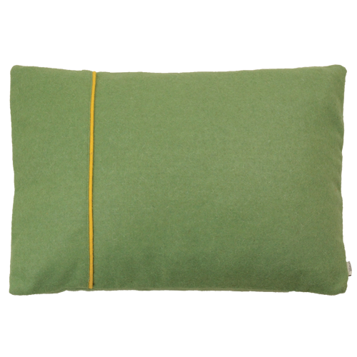 Basic fold groen-geel kussen hinck amsterdam woonaccessoires met bijzondere texturen met oog voor detail van een hoge kwaliteit