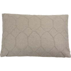 hexagon beige kussen taupe zand naturel hinck amsterdam wolvilt 40x60cm woonaccessoires met bijzondere texturen met oog voor detail, handgemaakt en of handgeweven