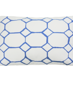 hexagon bedrukt bright blue hinck amsterdam woonaccessoires met bijzondere texturen met oog voor detail van een hoge kwaliteit
