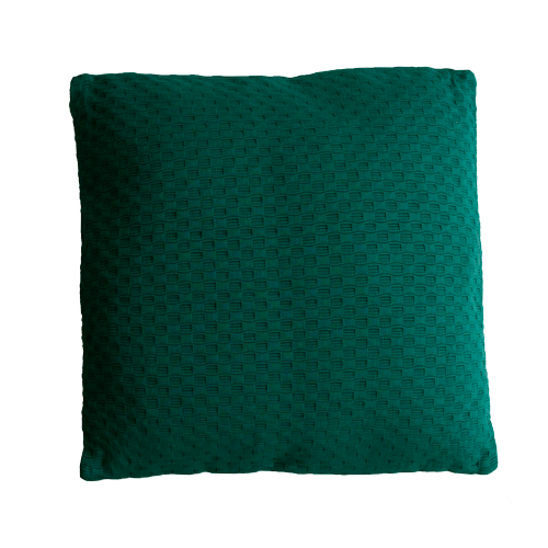 grove weving cadmium green large kussen hinck amsterdam woonaccessoires met bijzondere texturen met oog voor detail van een hoge kwaliteit