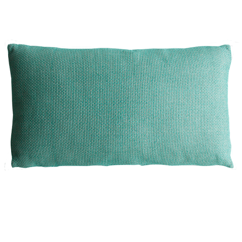 Melange cadmium groen blauw kussen hinck amsterdam linnen 40x70 cm woonaccessoires met bijzondere texturen met oog voor detail, handgemaakt en of handgeweven