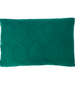 hexagon cadmium green kussen donker groen hinck amsterdam wolvilt 40x60cm woonaccessoires met bijzondere texturen met oog voor detail, handgemaakt en of handgeweven