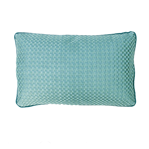 Richstitch brightblue kussen donkerblauw blauw diepblauw hinck amsterdam linnen hand geborduurd 35x55cm woonaccessoires met bijzondere texturen met oog voor detail, handgemaakt en of handgeweven