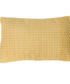 Richstitch ochre kussen okergeel ocre geel yellow hinck amsterdam linnen hand geborduurd 35x55cm woonaccessoires met bijzondere texturen met oog voor detail, handgemaakt en of handgeweven