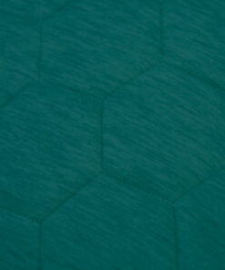 jersey hexagon puff peacockgreen detail kussen petrol groen blauw hinck amsterdam jersey 50x50cm woonaccessoires met bijzondere texturen met oog voor detail, handgemaakt en of handgeweven