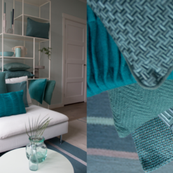 Interieur inspiratie seablue zee blauw nieuwste trend kussens vernieuwend hinck amsterdam woonaccessoires