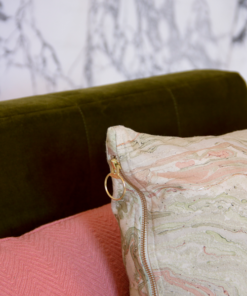 Interieur inspiratie softpink green pink marmer marble groen roze nieuwste trend kussens vernieuwend hinck amsterdam woonaccessoires